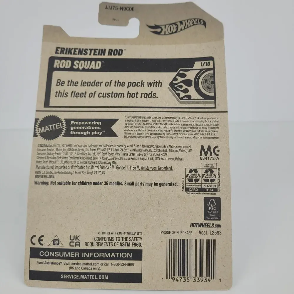 2026 Hot Wheels Erikenstein Rod 117/250 Rod Squad Series 1/10 1:64 Diecast